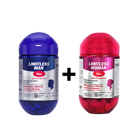Limitless Man Max 30 tabs + Limitless Woman Max 30 tabs